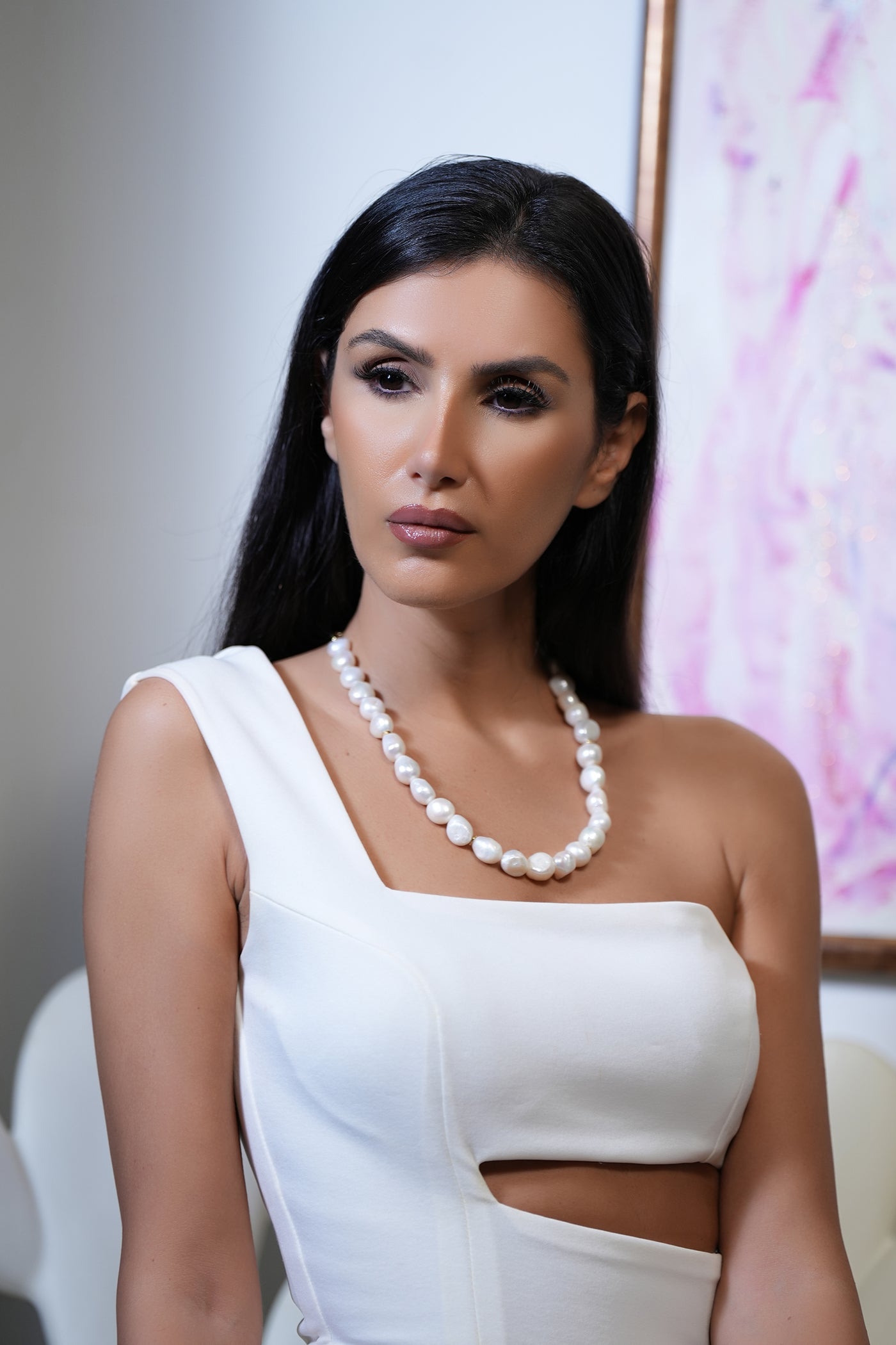 Aurora Bianca Pearl Necklace